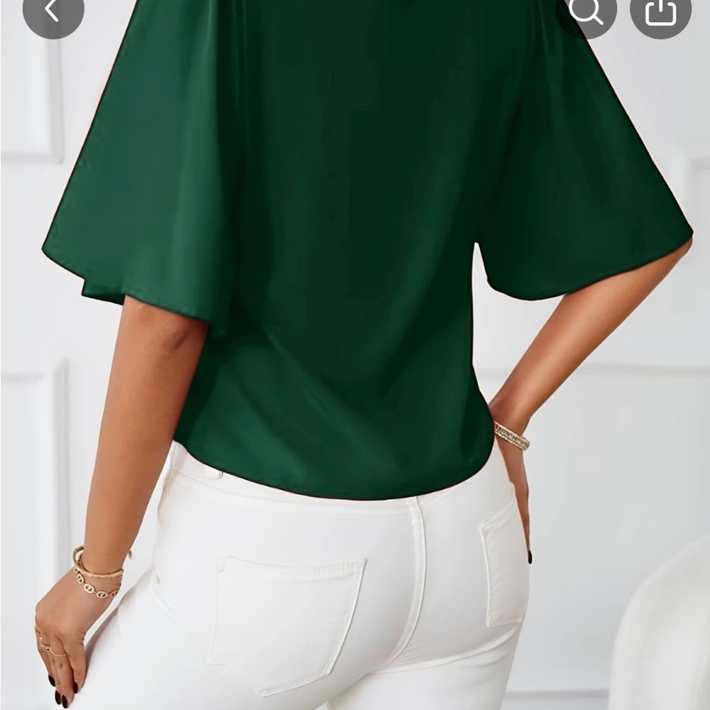 Multiple Flutter Sleeve Ruffled Blouse - Picture 12 of 13